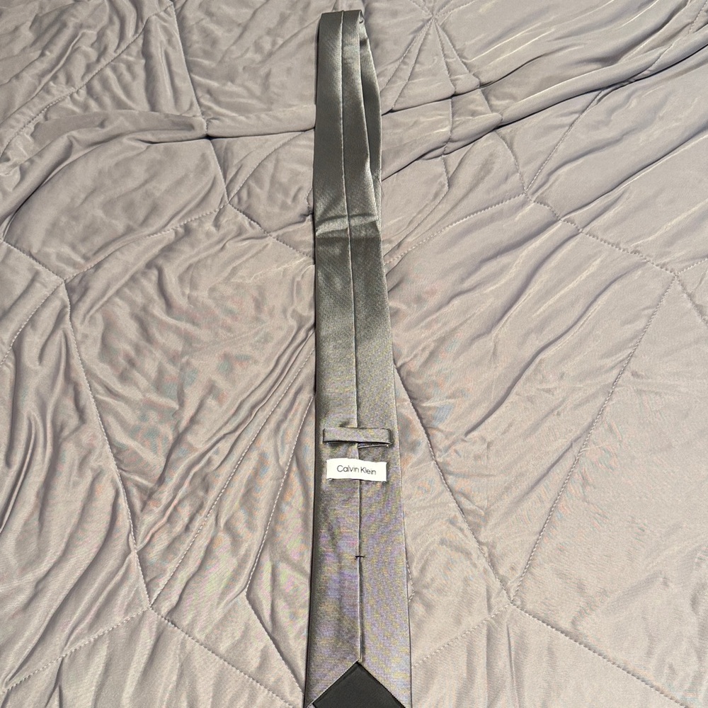 Calvin Klein Metallic Gray Tie